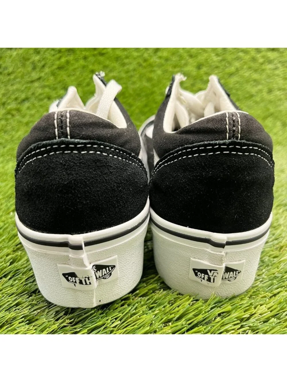 Vans Old Skool Stackform Women Size 7.5 Black Athletic Skateboard Shoes Sneakers